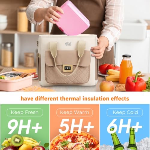 Insulated Lunch Bag Women,Adult Lunch Box for Work College,Leakproof