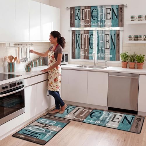 Britimes Kitchen Decor Sets, 13 Pack, Farmhouse Teal Turquoise