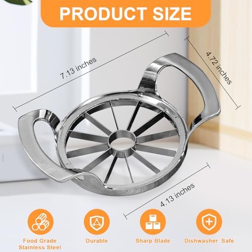 Apple Slicer and Corer,12 Blades Stainless Steel Apple Corer