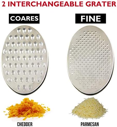 Cheese Grater and Lemon Zester with Container, Red