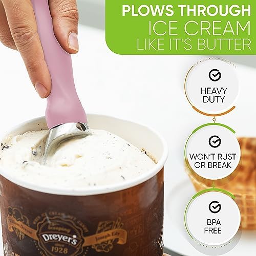 Spring Chef Ice Cream Scoop and Magnetic Measuring Spoons Set Bundle