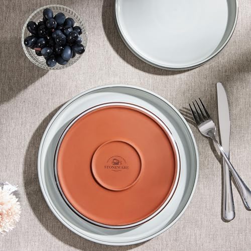 Herogo 12 Pieces Stoneware Dinnerware Set for 4, Ceramic Dinner