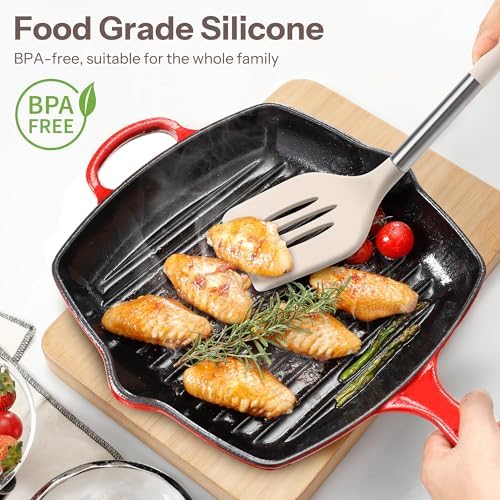 NCUE 28-Piece Silicone Kitchen Utensil Set, Stainless Steel Handles