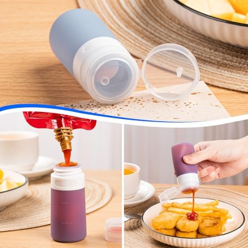 MICEBAY 8-Pack Salad Dressing Container, Leakproof Squeeze Bottles