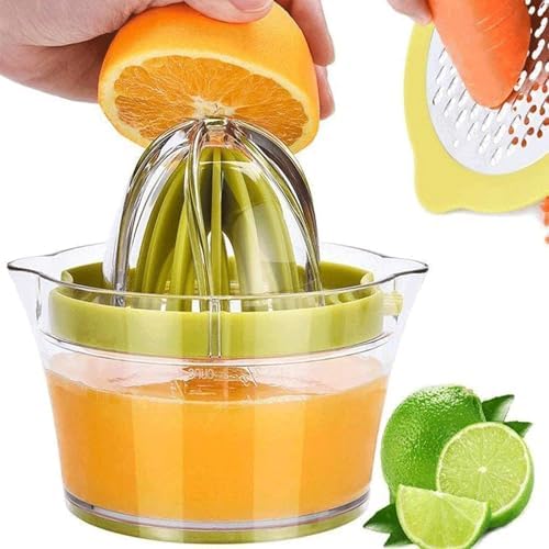 Drizom Citrus Juicer, 12OZ, Green Manual Squeezer