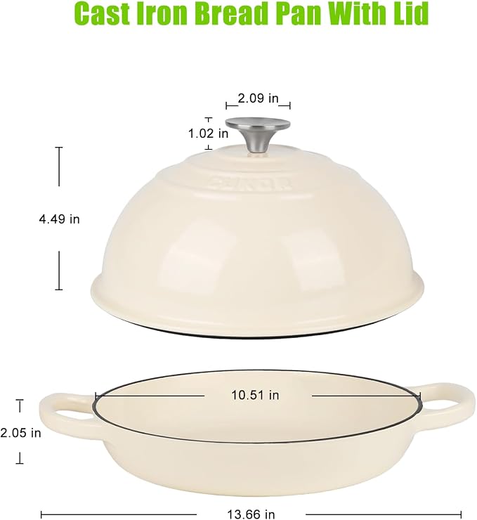 CUKOR 7QT Dutch Oven Pot With Lid, Enameled Cast Iron Dutch Oven - Image 2