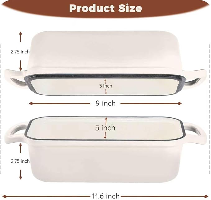 Cast Iron Bread Loaf Pan with Lid, Loaf Pans - Image 3