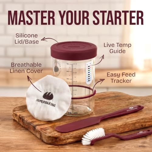 Superbaking Sourdough Starter Kit, 9" Banneton Basket
