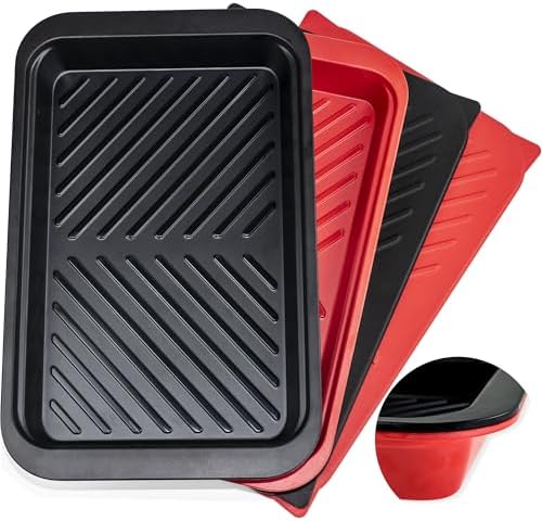 Czlizdyt Deep Grilling Prep and Serve Trays with lid, BBQ Tray for