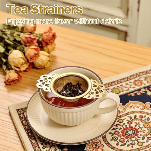 8 Pack 304 Stainless Steel Tea Drain Strainer Tea Filter Mesh Teas
