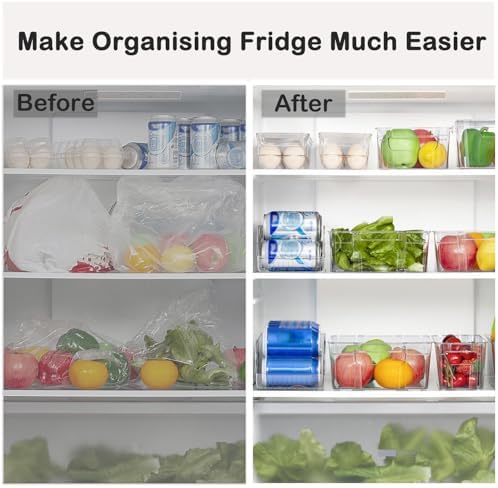 1 Pack Storage Organizer Bins, Plastic Bins Desk Organizer Containers