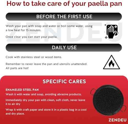 Paella Pan from Spain – Authentic Enameled Carbon Steel Paella Pan