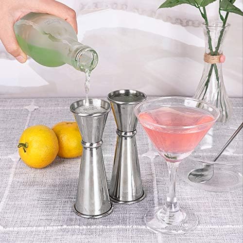 3PCS Double Jigger & Cocktail Jiggers Stainless Steel 1 OZ X 2 OZ
