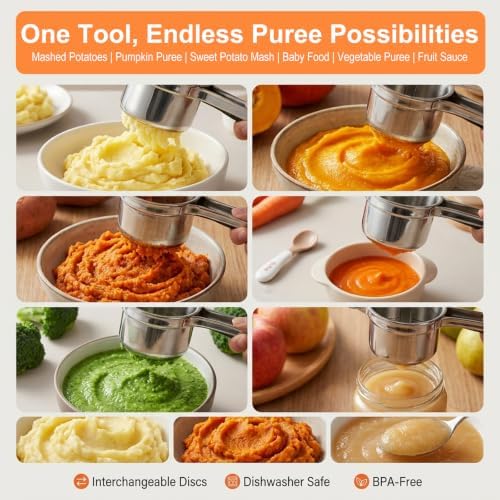 Potato Ricer Potato Masher Spaetzle Maker Potato Press for Kitchen