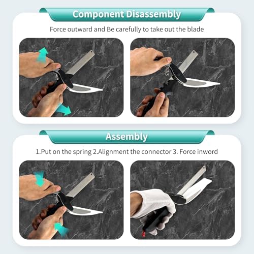 8-Inch Kitchen Shears with Built-in Cutting Board - Multi-Purpose