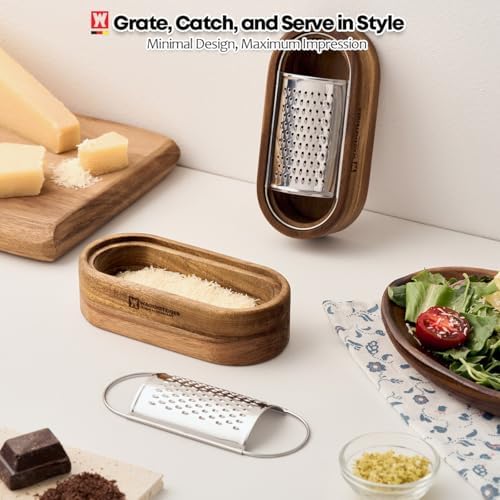 Wagensteiger SUS304 Cheese Grater with Wooden Container