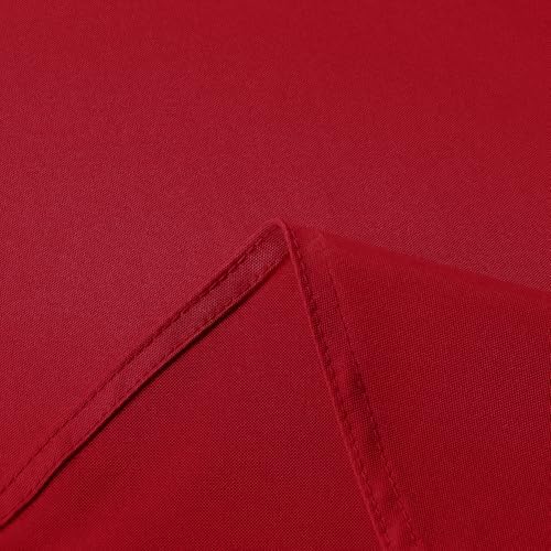 sancua Round Tablecloth 48 Inch Fits 20-36 Inch Tables, Christmas Red