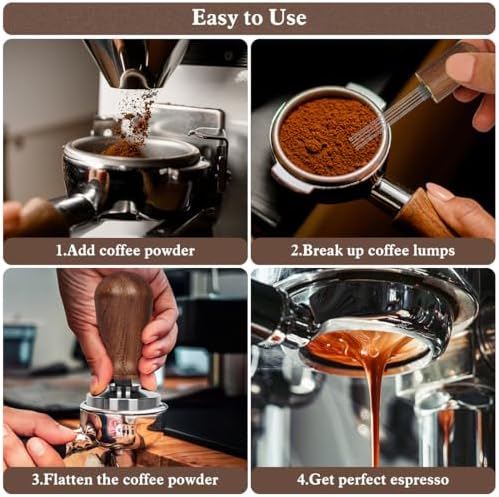 Y-Step 51mm Espresso Tamper Set, 30 lb Consistent Pressure Calibrated