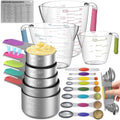 Magnetic Stainless Steel Measuring Cups and Spoons Set for Cooking &