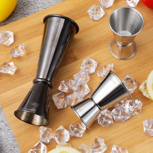 Cocktail Jigger Set 30/60ml Xmas Stainless Steel 15/30ml