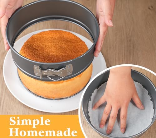 Webake 8 Inch Springform Pan Set for Baking, Nonstick Cheesecake Pan