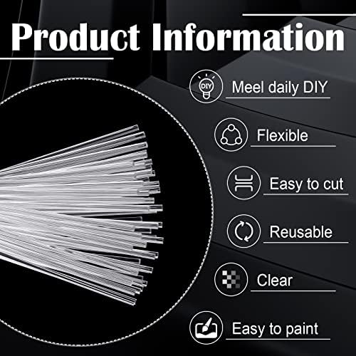 120 Pcs Clear Acrylic Sticks, 12 Inch for Cake Pops