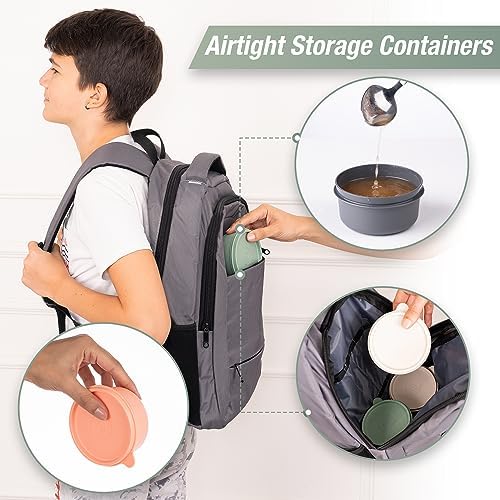 9 oz Small Round Food Storage Containers with Lids Set of 10, Airtight