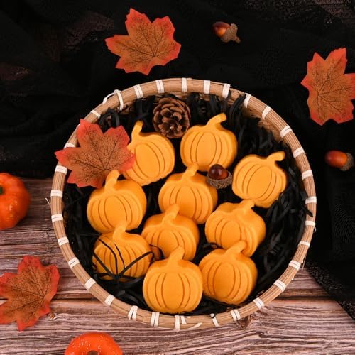 WMKGG 3 Pack Pumpkin Silicone Mold, 6-Cavity Pumpkin Cake Pan