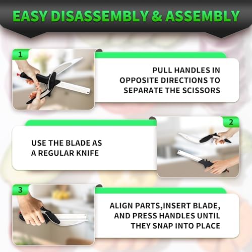 DZ Duozhan Stainless Steel Kitchen Scissors with Cutting Board