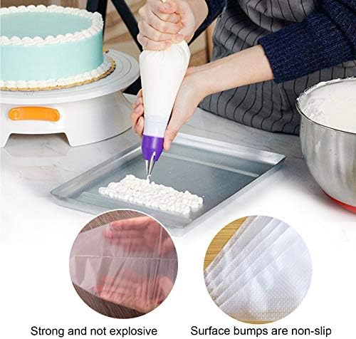 Piping Bags 100 Pcs 14" Disposable Pastry Bags, Heavy-Duty Anti-Burst