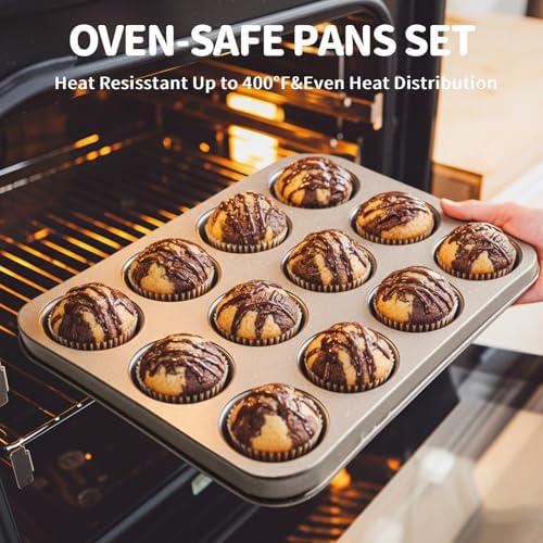 Terlulu 10-Piece Baking Pans Set, Bakeware Sets Nonstick, Baking Set