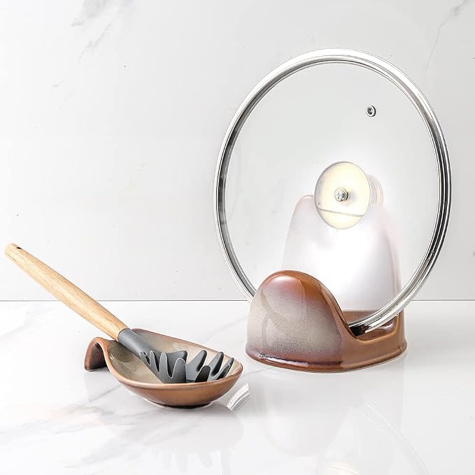 Nihow Pot Lid Holder: Stable Ceramic Pan Lid Holder - Image 7