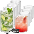 MIAMIO - Drinking Glasses Set of 8 / Water Glasses (9.5 oz) - Senita