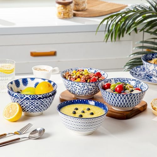 24 Oz Ceramic Soup Bowls Set of 6