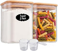 2-Pack 3.4Qt Large Glass Flour Sugar Storage Containers with Lids