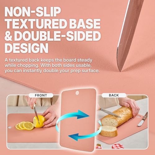 TPU Small Cutting Board Set of 3 9"x12" - Flexible Cutting Mats for