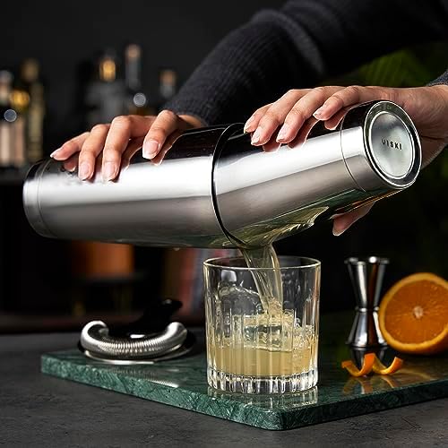 Viski Stainless Steel Shaker Tins for Cold Brew Cocktails, Margarita