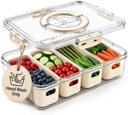 Salad Bar Containers for Fridge with Lids