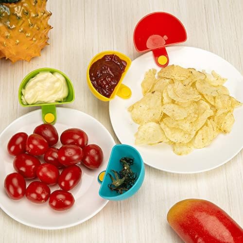 Dip Clip for Bowls Plates 8PCS Plastic Dip Clip Bowl Plate Holder Chip