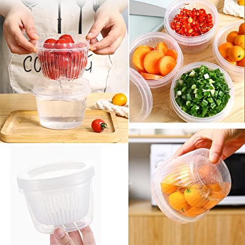 4 Pack Onion Keeper Onion Saver Storage Container 2 Layer with