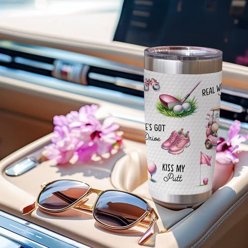 Golf Gifts for Women Golfers, Funny Pink Golf Tumbler for Female