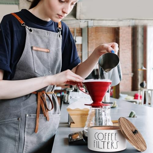 Coffee Filter Holder Wooden Coffee Filter Container Coffee Filter