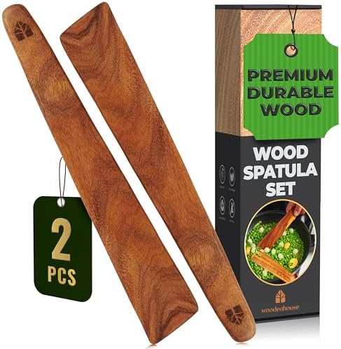 13-Piece Teak Wood Utensil Set with 12-Inch Spatulas