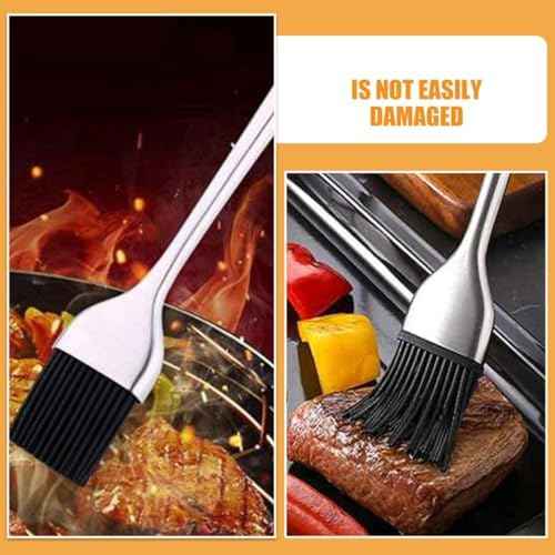 Beavorty Silicone Pastry Brush Refills 4pcs Set Stainless Steel Hollow