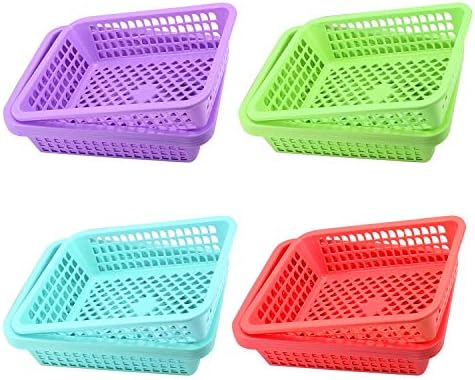 Jucoan Classroom Storage Baskets, 20 Pack, 10 x 7 x 2.5 Inch