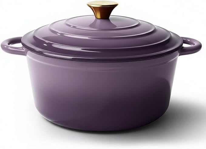4.5 Quart Dutch Oven Pot with Lid, Non Stick Enameled Cast Iron Dutch Oven by Fijinhom