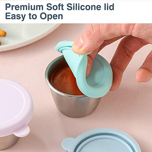 Homotte Salad Dressing Container To Go for Lunch Box, 6x2.4 oz
