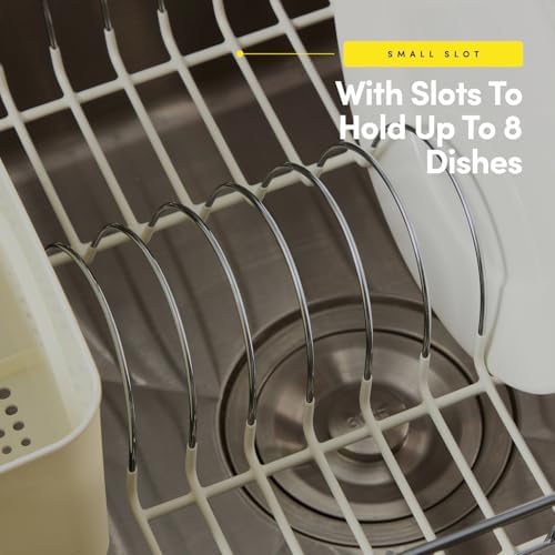 Dish Drying Rack & Cutlery Holder 2 Piece Set - Compact Sink-Fitting