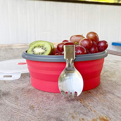 CCyanzi 1200ml Collapsible Camping Bowl Silicone Food Storage
