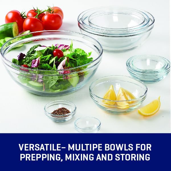 Anchor Hocking 10 Piece Mixing Bowl Set, Nesting Serving Bowls &